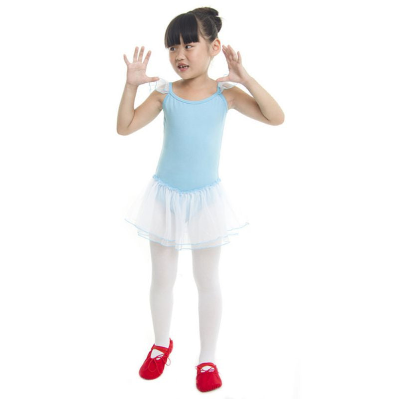 Kid Girl Gymnastics Dance Leotard Clothes Dress Children Ballet Tutu Dresses 4-11Y