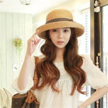 Korea Women Big Bowknot Straw Hat Travel Panama Cap Beach Hat Fedora UV Hats