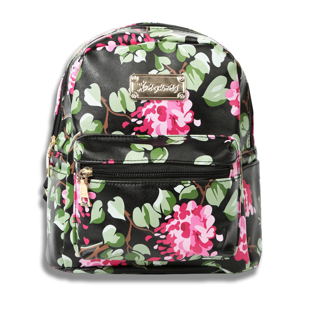 Korean Women Floral Backpack  Floral Printing Backpack For Teenage Girls School Bags For Teenagers Nylon Mochilas