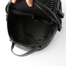 Korean Women PU Leather Backpack Rivet Preppy School Bags For Teenage Girls Vintage Rugzak Ladies Bag Mochila Feminina