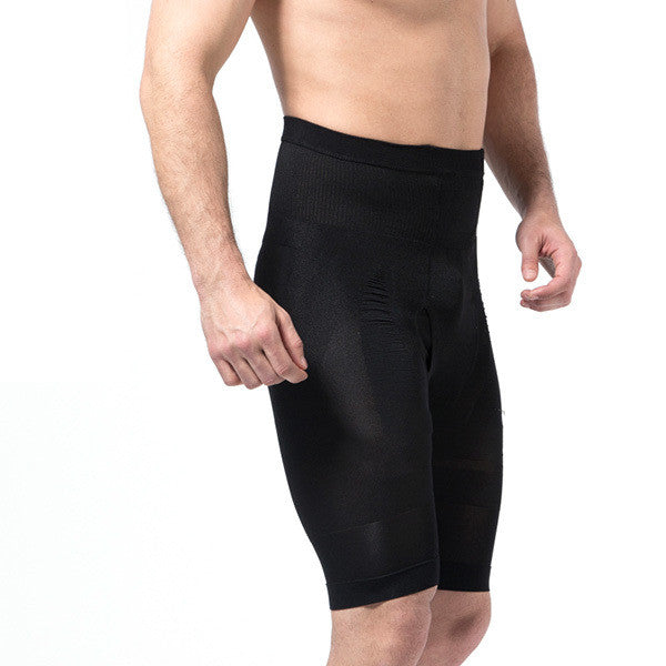 Men's Body Control Shaper Slimming Shorts Mid Thigh Leg Pant Shapewear Underwear Bodysuit