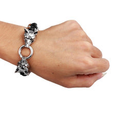 Men's Wolf Head Bracelet Hand-woven Cow Leather 316L Titanium Steel Polished al Ornaments Punk Rock