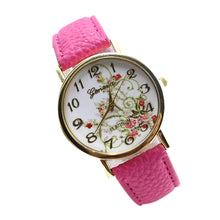 Montre femme cartoon-watch Leather Band Analog Quartz Wristwatch Watch &s