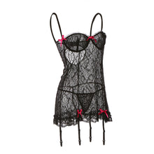 Moobody Plus Size See-through Woman Nightwear Sexy G-string Sleepwear Women Lace Lingerie Nightie Nighty Dress Nightgown XXXL