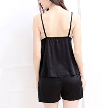 Moobody Sexy Black Satin Sleepwear Women Lace Nightwear Backless Lingerie Night Short Sets Ladies Nightgown Plus Size Nighty