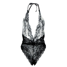 Moobody Sexy Lingerie + Eye Mask Deep V-Neck Perspective Sleepwear Lace Bodysuit Sexy Underwear Catsuit Negligee for Women