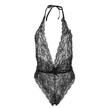 Moobody Sexy Lingerie + Eye Mask Deep V-Neck Perspective Sleepwear Lace Bodysuit Sexy Underwear Catsuit Negligee for Women