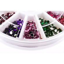 Nail Art Rhinestones decoration 3D Wheel Multi Color Glitter Gems Design stone Round Bling Crystal sticker Nail tools Y1