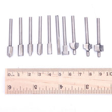 10pcs 1/8"Inch SHANK HSS TITANIUM ROUTER BITS FIT DREMEL Foredom Rotary Tool Set 70939