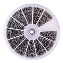 12 Kinds 600Pcs of Stainless Steel Screws Nuts Assortment Kit M1 M1.2 M1.4 M1.6