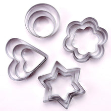 12Pcs Stainless steel Star/Heart/Flower Cookie Biscuit Fondant Cake Paste Mold Cutter Decor Tool DIY Use 83948