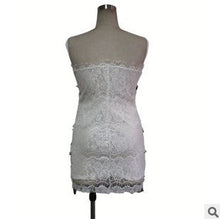 Sexy Vestido De Renda Black White Lace Pachwork Sleeveless Mini Dress Vestidos Plus Size Slim Bodycon Dress