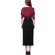 Elegant Office Ladies Work Dress Batwing Sleeve Slim Lady Dresses Office Wear Midi Dress For Women Plus Size