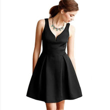 V Neck Little Black Dress Women Elegant Empire Waist Backless Party Dresses Robe Femme Off Shoulder Women Dress