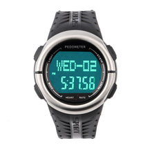 Digital 3D Pedometer Calories Counter Pulsometer Heart Rate Monitor LED Sport Watch