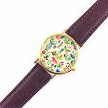 Fashion Design Women's Analog Quartz Wrist Watch Leather Animal Floral Printed Ladies Dress Watches