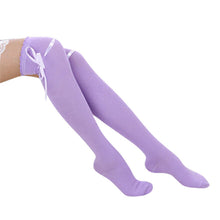 New Fashion Long Cotton Bowknot Stockings Thigh High Over The Knee Socks For Girls Women PY6
