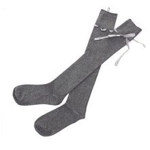 New Fashion Long Cotton Bowknot Stockings Thigh High Over The Knee Socks For Girls Women PY6