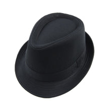 Women Men Hat Curly Floppy Brim British Jazz Hip-Hop Fedora Hat Cap Unisex Black chapeu