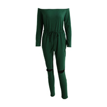Womens Playsuits Off The Shoulder Slash Neck Casual Bodysuit Elastic Waist Cutout Club Playsuit Rompers