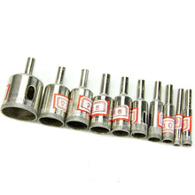 10Pcs Diamond Coated Core Hole Saw Drill Bit Set Tools For Tiles Marble Glass 80470