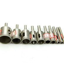 10Pcs Diamond Coated Core Hole Saw Drill Bit Set Tools For Tiles Marble Glass 80470