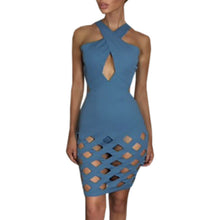 Style Women Dress Vestidos Vestido De Festa Hollow Out Bandage Bodycon Dress Slim Sexy Club Party Dresses GV479