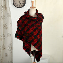 New Women Blanket Oversized Tartan Plaid Scarf Wrap Shawl Poncho Jacket Coat Stole