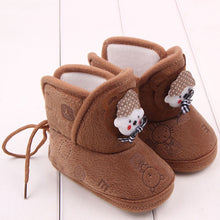 Newborn Boys Girls Cartoon Prewalker Fleece Boots Baby Toddler Indoor Crib Shoes PY5