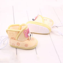 Newborn Boys Girls Cartoon Prewalker Fleece Boots Baby Toddler Indoor Crib Shoes PY5