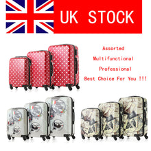 Patterned Suitcases Sets Kids Children Bagages Roulettes Designer Hard Shell Luggage Women Retro Travel Set Trolley 20"/24"/28"