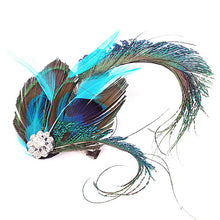 Peacock Feather Rhinestone Hairpin Hair Clips Dance Party Wedding Hair Band Wear