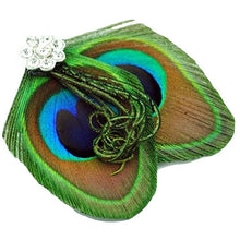 Peacock Feather Rhinestone Hairpin Hair Clips Dance Party Wedding Hair Band Wear