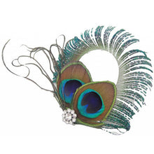 Peacock Feather Rhinestone Hairpin Hair Clips Dance Party Wedding Hair Band Wear