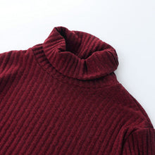 Plus Size Fashion Women Knitted Dress Solid Turtleneck Sweater Dress Long Sleeve Casual Party Mini Dress Long Ladies Pullover