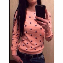 Plus Size Women's Hoodies Sweatshirt Casual Full Sleeve Stars Print Pullovers Women's Hoody Tops GV114