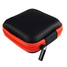 Portable Mini Round Storage Case Bag for Earphone Headphone SD TF Cards Cable Cord Wire Keys Storage