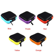 Portable Mini Round Storage Case Bag for Earphone Headphone SD TF Cards Cable Cord Wire Keys Storage
