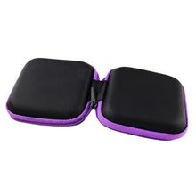 Portable Mini Round Storage Case Bag for Earphone Headphone SD TF Cards Cable Cord Wire Keys Storage