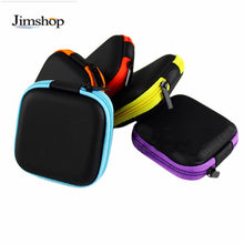 Portable Mini Round Storage Case Bag for Earphone Headphone SD TF Cards Cable Cord Wire Keys Storage