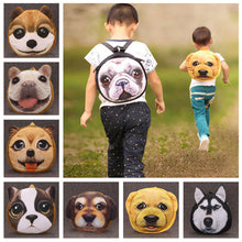 Preschool Kindergarten Kids Schoolbag Cute Dog 3D Animal Cartoon Print Baby Boy Girl Backpack Unisex Children Backbag