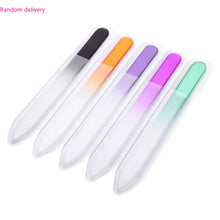 Professional 5Pcs Glass Nail Files Polishing Tools Spraycolor Glass Files Manicure Tool