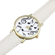 Relojes Mujer Casual Musical Notes Women Men Leather Band Analog Quartz Dial Wristwatch As Gift Relogio feminino