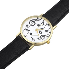 Relojes Mujer Casual Musical Notes Women Men Leather Band Analog Quartz Dial Wristwatch As Gift Relogio feminino