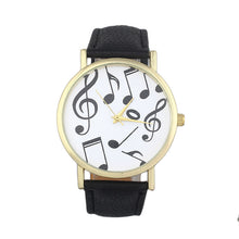 Relojes Mujer Casual Musical Notes Women Men Leather Band Analog Quartz Dial Wristwatch As Gift Relogio feminino