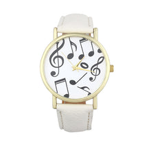 Relojes Mujer Casual Musical Notes Women Men Leather Band Analog Quartz Dial Wristwatch As Gift Relogio feminino