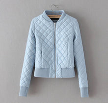 Retro Faux Leather Quilting Bomber Quilted Jacket Women V neck Long sleeve Short Parka Coat Outwear Overcoat Femme