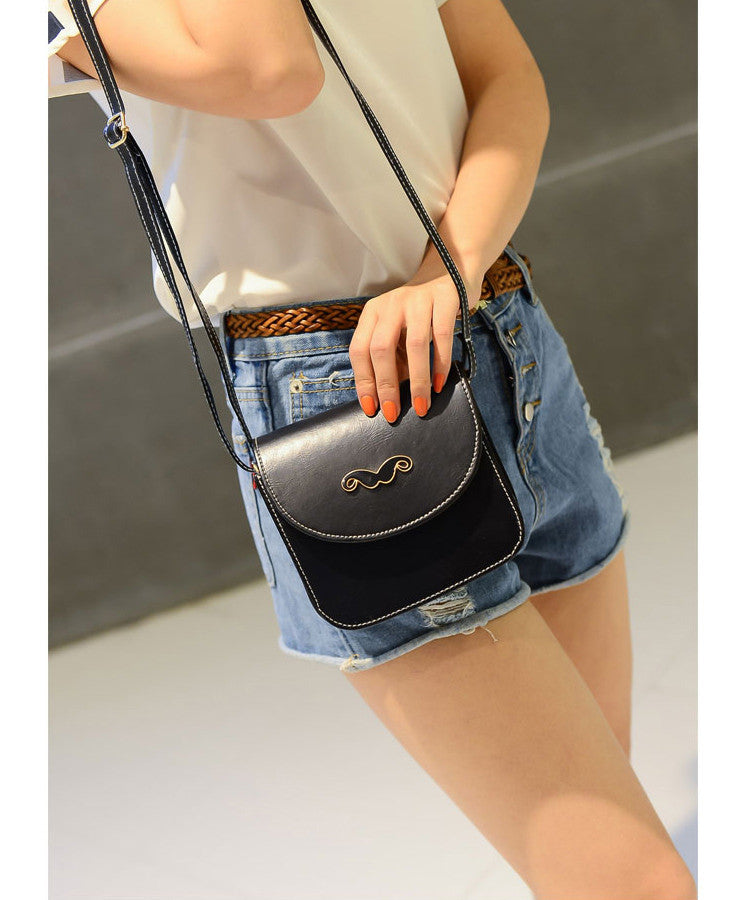 Retro Women Crossbody Bags Beard PU Leather Shoulder Messenger Bag Small Handbag Satchel Women Tote Bag Bolsa