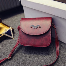 Retro Women Crossbody Bags Beard PU Leather Shoulder Messenger Bag Small Handbag Satchel Women Tote Bag Bolsa