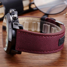 Sport Watches Men Luxury Brand Red Canvas Strap Men Army Military Wristwatches ClockQuartz Watch Relogio Masculino